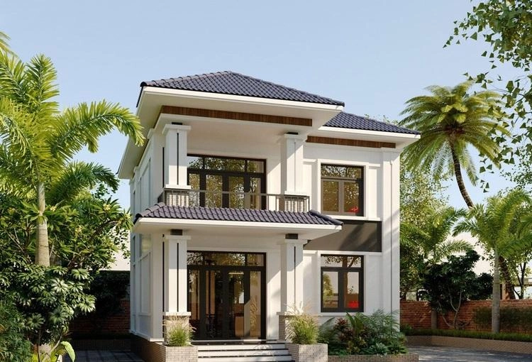 Khám phá mẫu nhà 2 tầng 8x10m mái nhật đẹp tiện ích