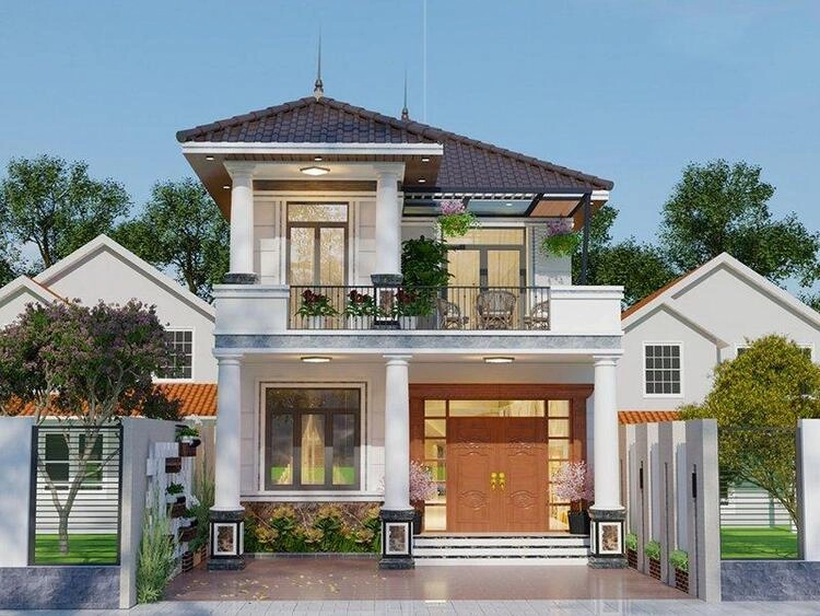 Gợi ý mẫu nhà 2 tầng mái nhật giá rẻ hiện đại tiết kiệm