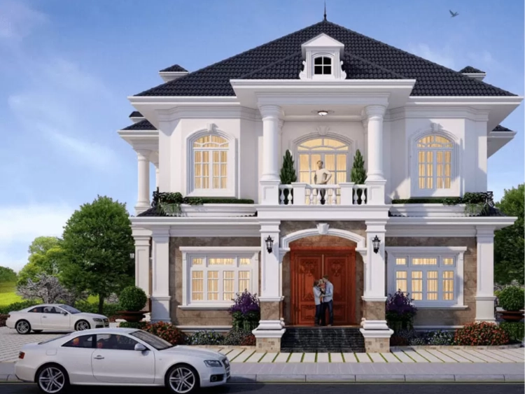 Gợi ý mẫu nhà 2 tầng mái nhật 150m2 rộng rãi