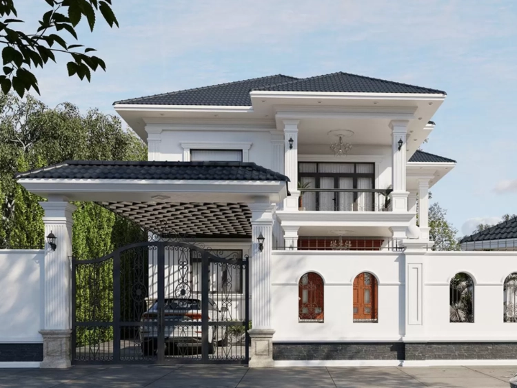 Xem ngay mẫu nhà 2 tầng mái nhật 80m2 tối ưu không gian