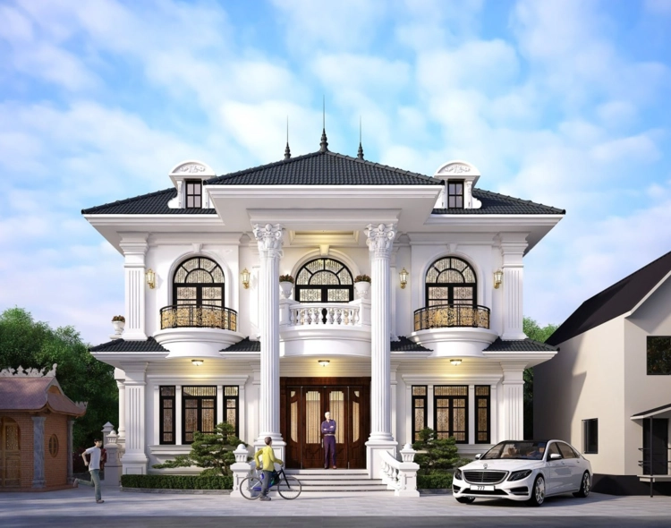 Xem mẫu nhà 2 tầng mái nhật 7x12 thiết kế tiện ích