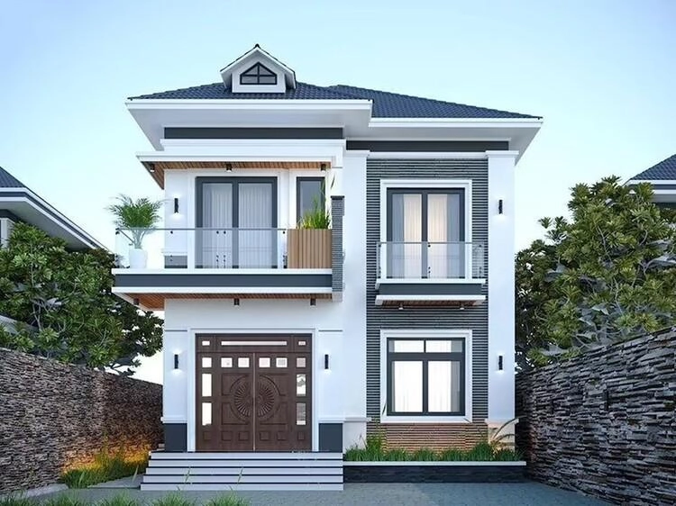 Ngắm nhìn mẫu nhà 2 tầng mái nhật 3 phòng ngủ rộng rãi