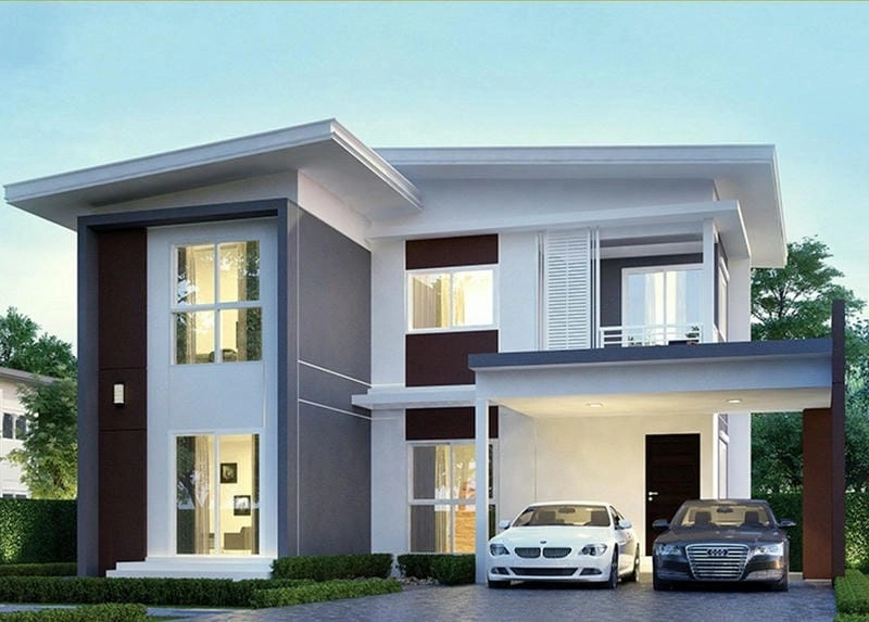 Ngắm nhìn mẫu nhà ngang hai tầng đẹp thu hút