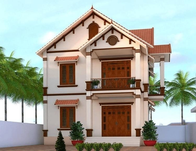 Tham khảo 700 triệu mẫu nhà 2 tầng nông thôn 500 triệu tiện nghi