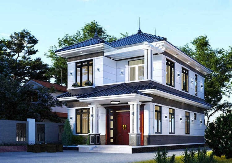 Ngắm nhìn mẫu nhà 2 tầng đẹp ở nông thôn