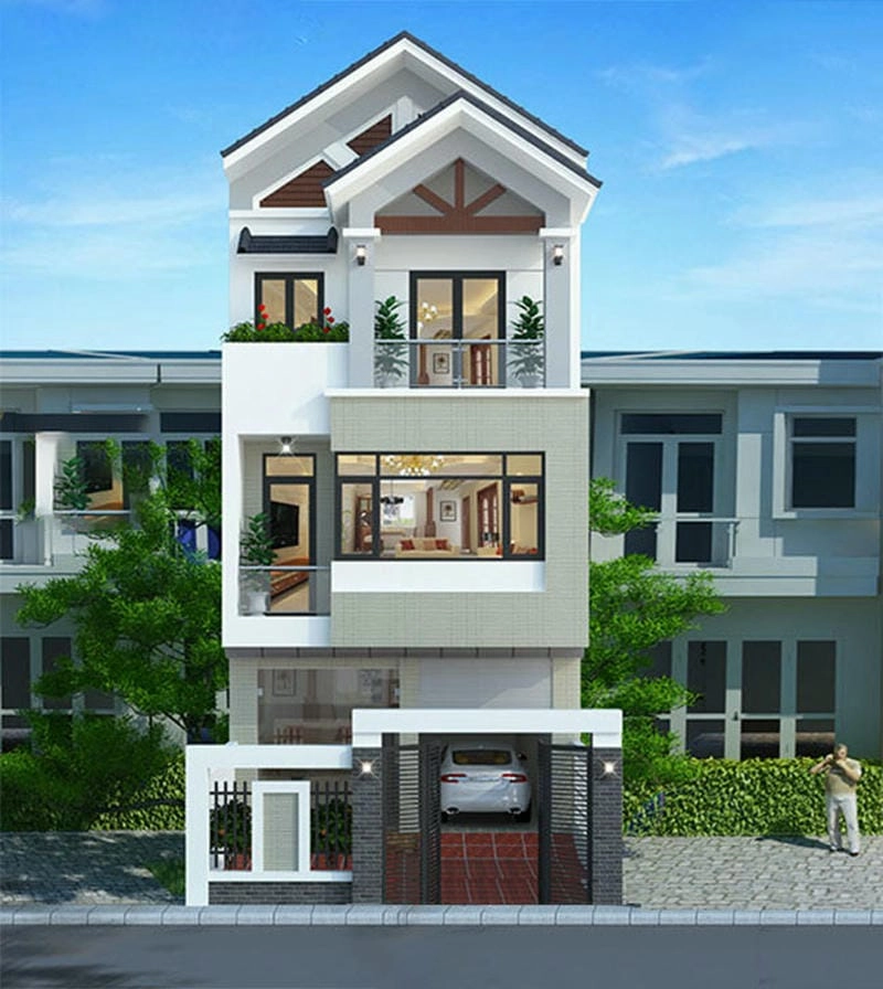 Ấn tượng với mẫu nhà ống 3 tầng 5x20m đón ánh sáng