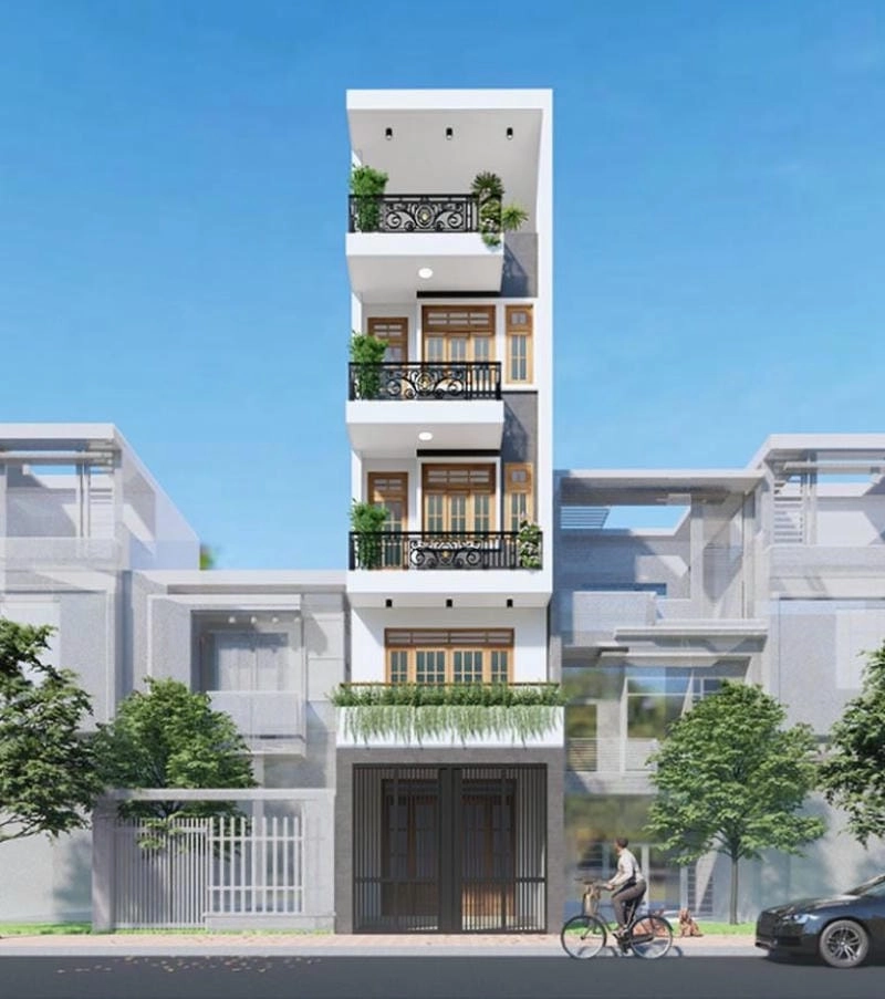 Mẫu nhà 5 tầng tân cổ điển thiết kế tinh tế cuốn hút