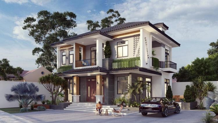 Khám phá mẫu nhà 2 tầng 2025 hiện đại cuốn hút