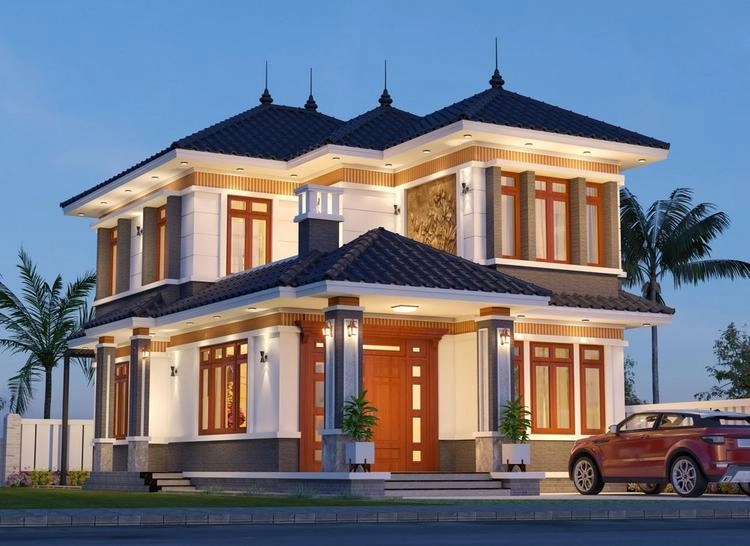 Ngắm nhìn mẫu nhà 2 tầng 1 tum đẹp nhất tiện nghi