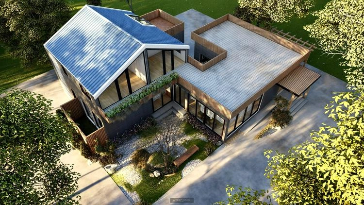 Ngắm nhìn mẫu nhà 2 tầng 1 tum đẹp hiện đại