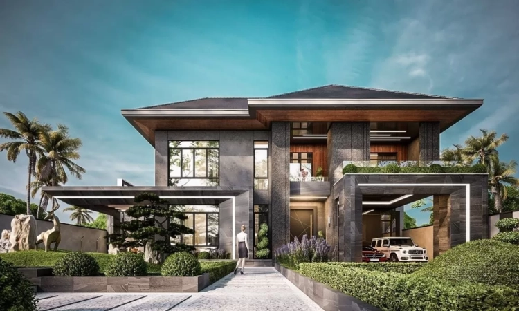 Ngắm nhìn những mẫu nhà 2 tầng mặt tiền 10m sang trọng