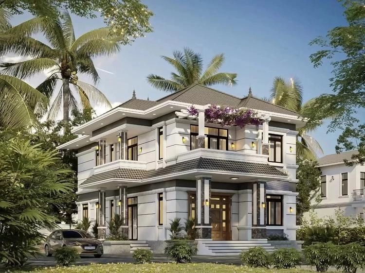 Khám phá mẫu nhà 2 tầng 2 mặt tiền thoáng rộng