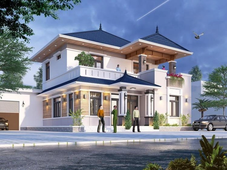 Ngắm nhìn mẫu nhà 2 tầng tân cổ điển đẹp đẳng cấp