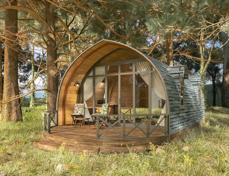 Ngắm nhìn nhà bungalow đẹp giữa thiên nhiên xanh