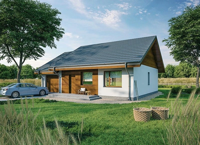 Gợi ý mẫu nhà cấp 4 40m2 2 phòng ngủ cho gia đình trẻ