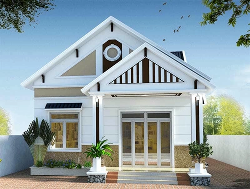 Thiết kế mẫu nhà ngang 7m 1 tầng đẹp