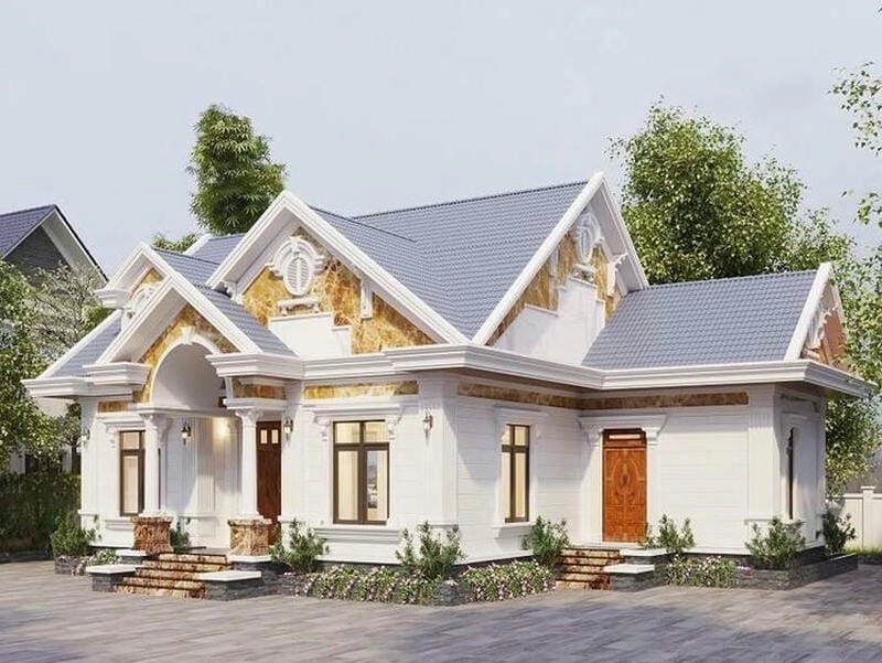 Ngắm ngay mẫu nhà cấp 4 chữ l 60m2 đẹp mắt