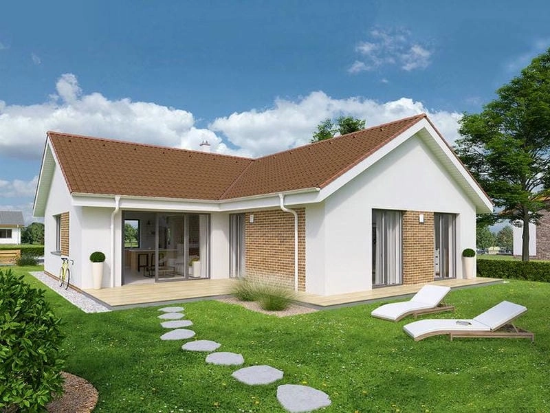 Khám phá mẫu nhà cấp 4 đẹp 5x20 2 phòng ngủ hiện đại