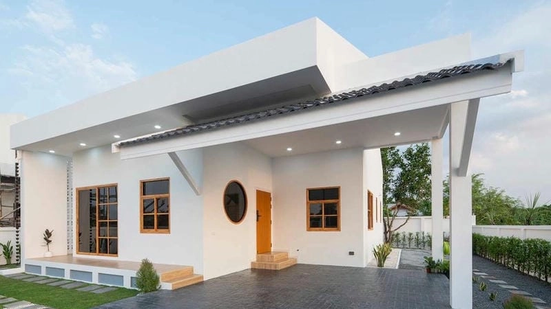 mau thiết kế nhà 1 tầng 4 phòng ngủ lựa chọn tinh tế hiện đại