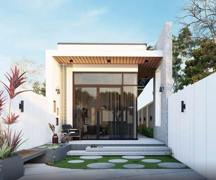 Tham khảo mẫu nhà cấp 4 hiện đại 4 phòng ngủ