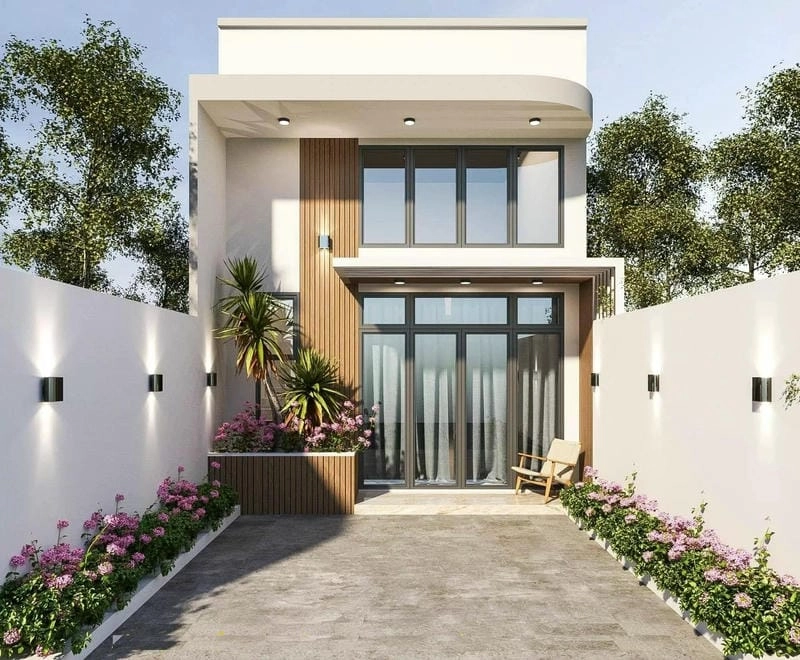 Tối ưu không gian với mẫu nhà 1 lầu 1 trệt 5x20