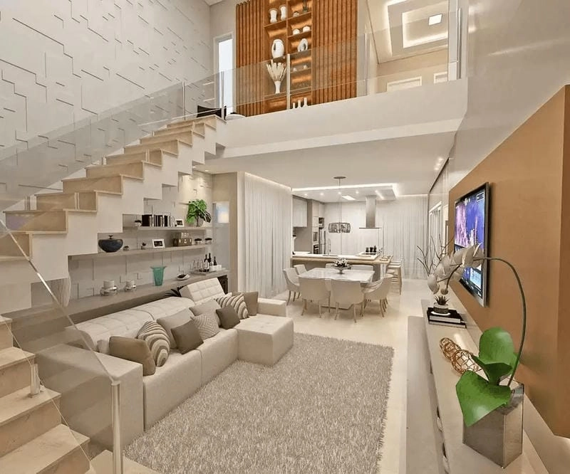 Ngắm nhìn mẫu nhà cấp 4 gác lửng thoáng đãng