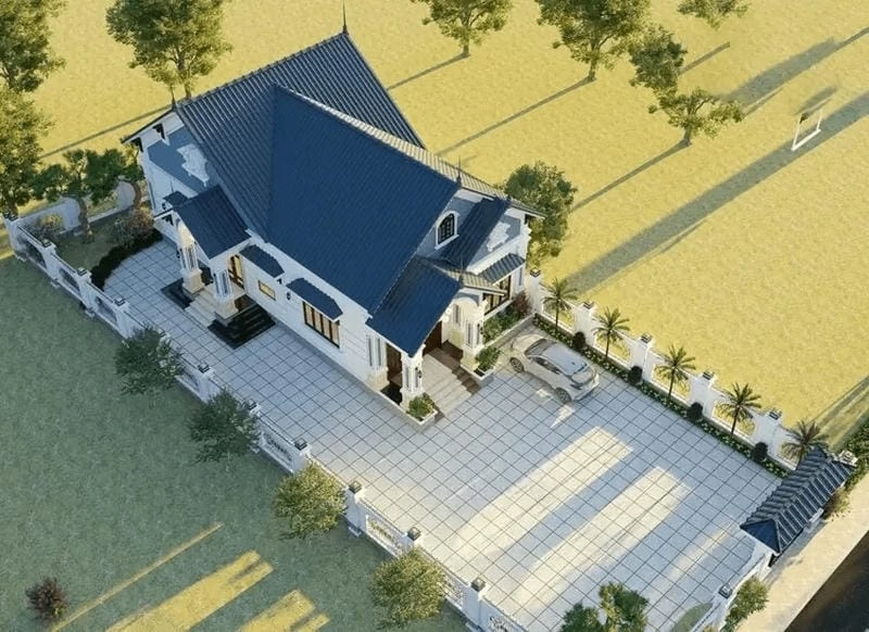 Ngắm ngay gác lửng mẫu nhà cấp 4 gác lửng hiện đại sang trọng