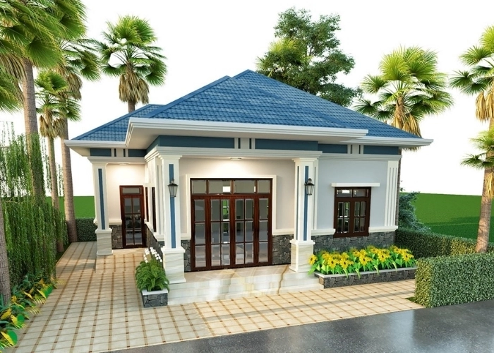 Gợi ý mẫu nhà cấp 4 mái tôn 2 phòng ngủ cho gia đình nhỏ