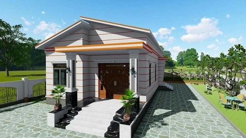 Tham khảo nhà cấp 4 mái lệch 5x10 tiện lợi