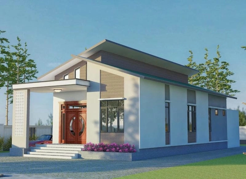 Xem ngay nhà cấp 4 mái lệch 5m đa dạng