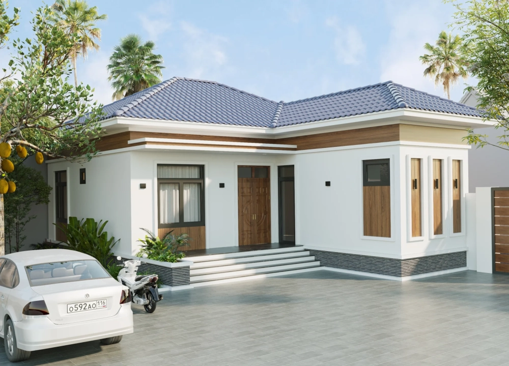 Khám phá mẫu nhà cấp 4 đẹp hình chữ l