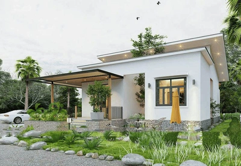 Ngắm nhìn mái tôn mẫu nhà cấp 4 nông thôn đơn giản tiện nghi giá rẻ