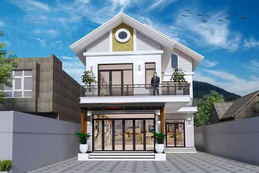 Chiêm ngưỡng mẫu nhà chữ l 2 tầng mái bằng đẹp hiện đại