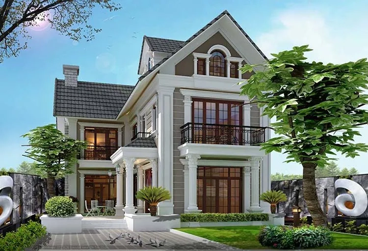 Tham khảo mẫu nhà chữ l 2 tầng 80m2 thiết kế đẹp