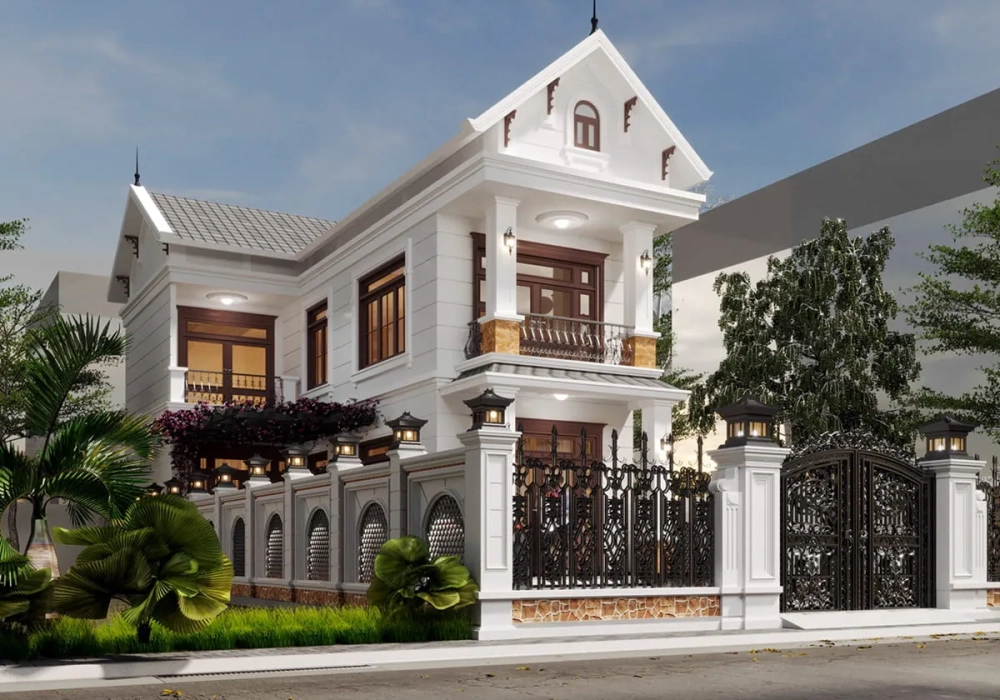 Tham khảo mẫu nhà chữ l 2 tầng 3 phòng ngủ tiện nghi