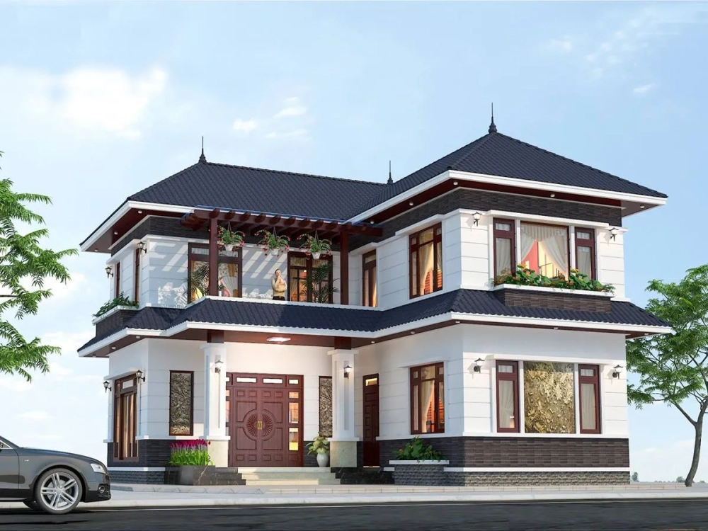 Khám phá mẫu nhà chữ l 2 tầng 60m2 tiện nghi