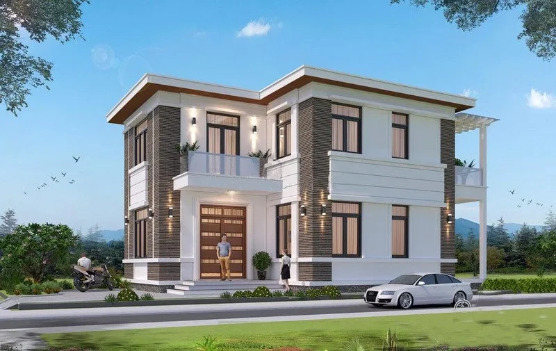 Khám phá mẫu nhà chữ l hai tầng đẹp cuốn hút