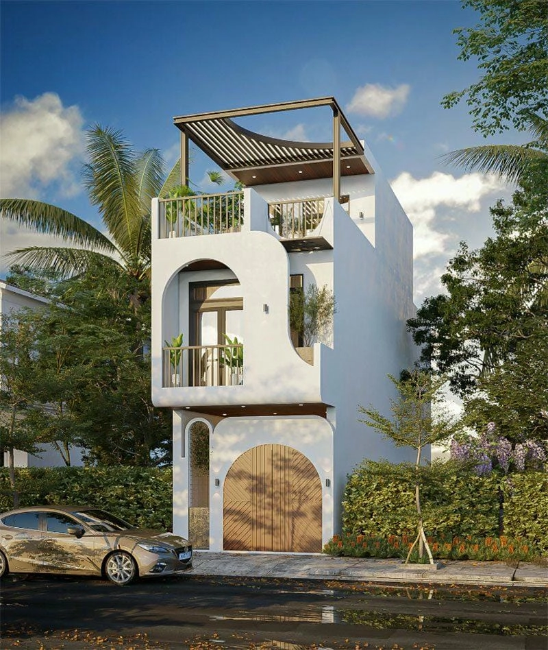 mẫu nhà 1 trệt 1 lầu 5x18 phù hợp với lô đất dài hẹp