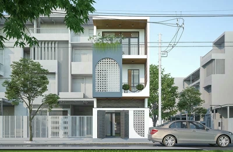 mẫu nhà 1 trệt 2 lầu hiện đại phong cách sang trọng tinh tế