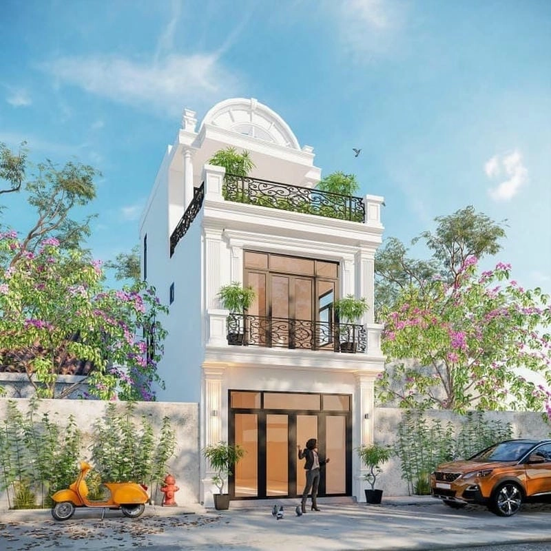 Tận hưởng không gian xanh với 5x20 mẫu nhà đẹp 2 tầng 5x20