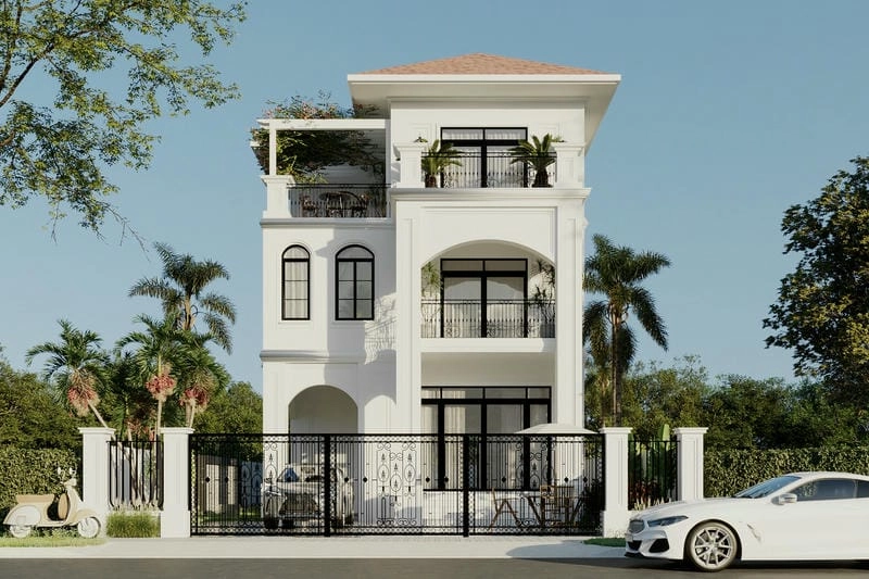 mẫu nhà biệt thự đẹp năm 2020 phong cách hiện đại sang