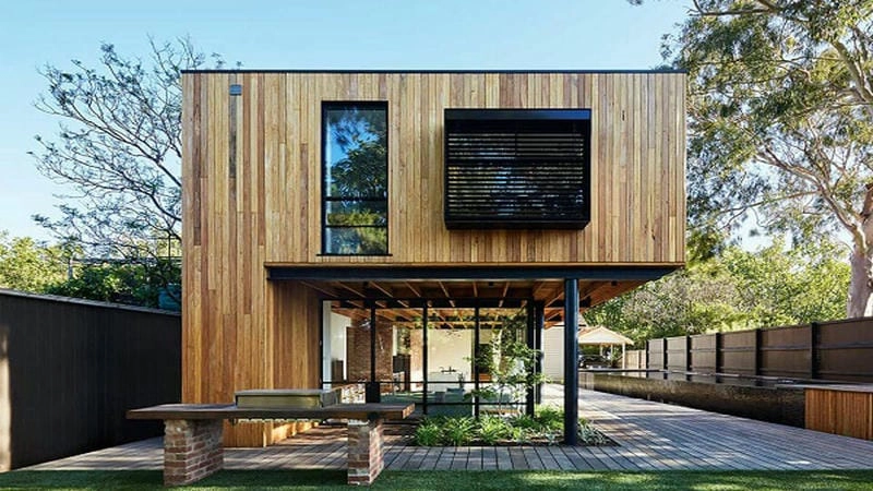 mẫu nhà gỗ xây bao đẹp tỉ mỉ từng chi tiết độc đáo