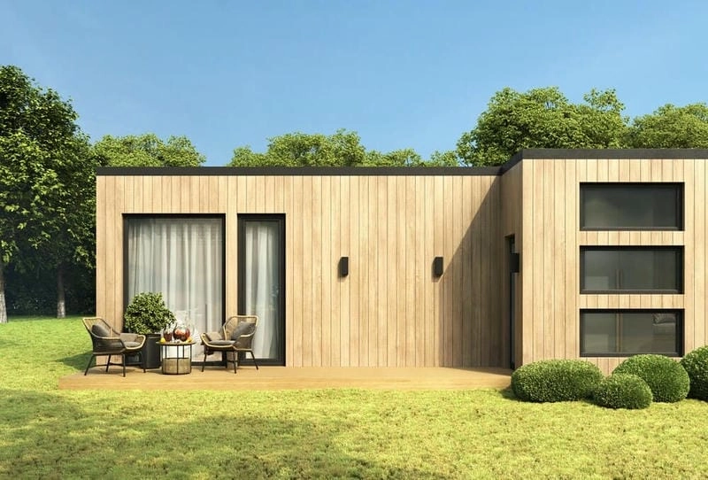 Phong cách châu Âu với nhà gỗ lắp ghép nhập khẩu hiện đại