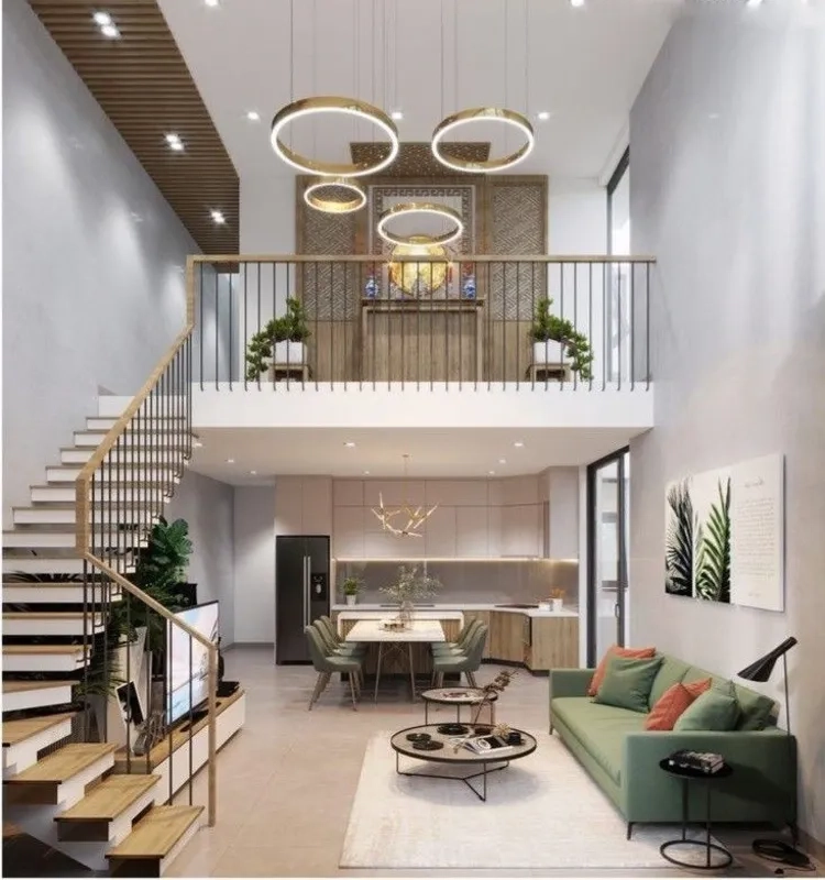 Xem ngay mẫu nhà gác lửng 80m2 rộng rãi hiện đại