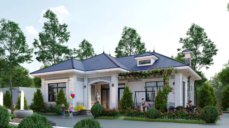 Gợi ý mái nhật 1 tầng 4 phòng ngủ tiện nghi thoáng mát