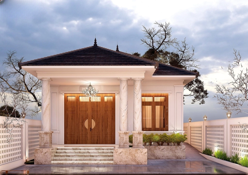 Thiết kế mẫu nhà mái nhật cấp 4 tinh giản mà tiện nghi