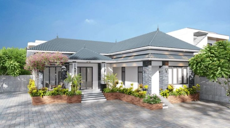 Ngắm mẫu nhà mái nhật sân vườn thư giãn giữa thiên nhiên