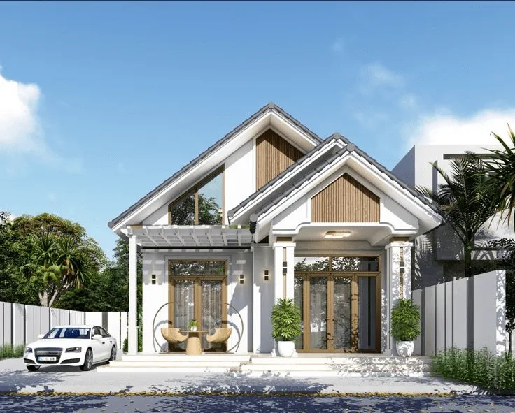 Chiêm ngưỡng mẫu nhà mái thái 1 tầng đơn giản và tiện nghi