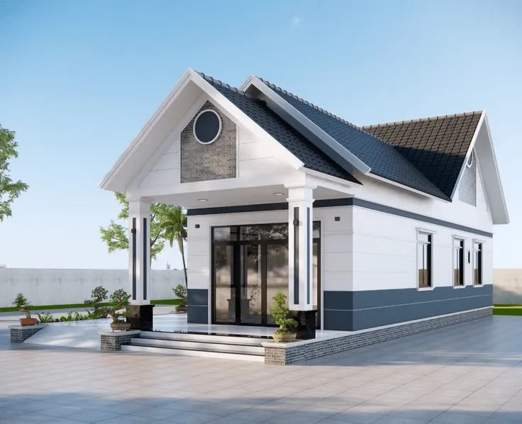 Không gian sống lý tưởng với mẫu nhà mái thái 1 tầng 3 phòng ngủ 100m2