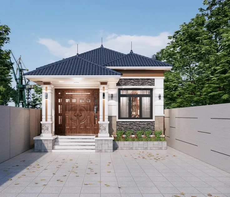 Tận hưởng tiện nghi cùng mẫu nhà mái thái 1 tầng 4 phòng ngủ